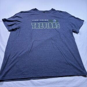 New Trier Trevians T Shirt 2XL Mens Short Sleeve Graphic Tee Blue Cotton Blend